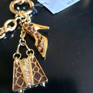 NWT Gold girraffe charm bracelet